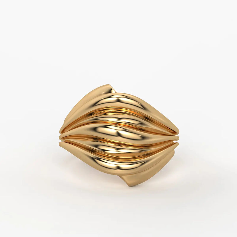 Flow Wave Statement Ladies Ring