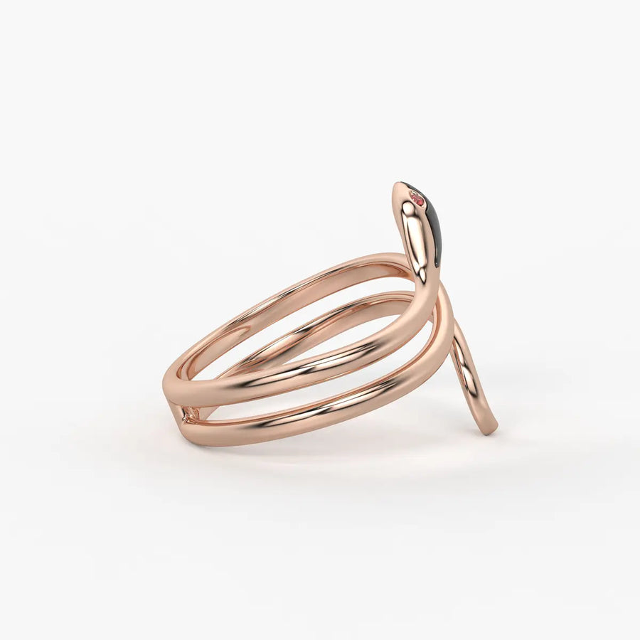 Serpelle Twist Snake Statement Ring
