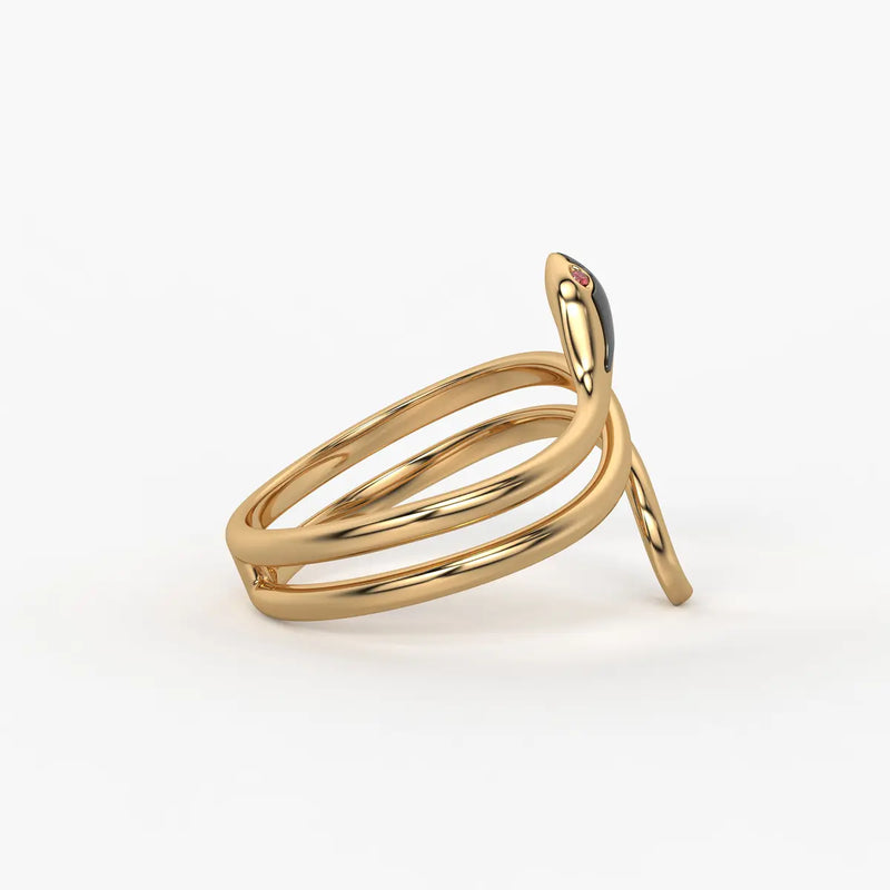 Serpelle Twist Snake Statement Ring