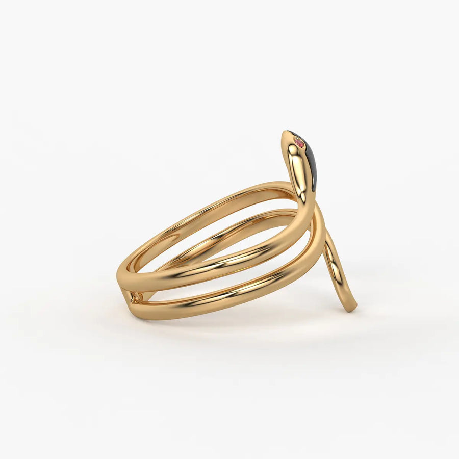 Serpelle Twist Snake Statement Ring