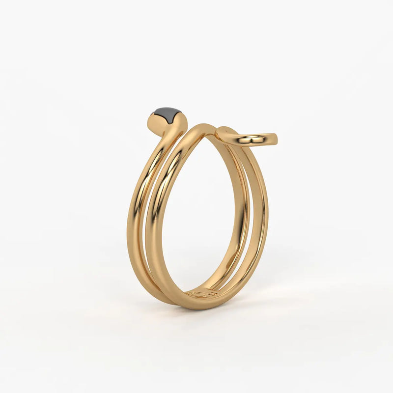 Serpelle Twist Snake Statement Ring