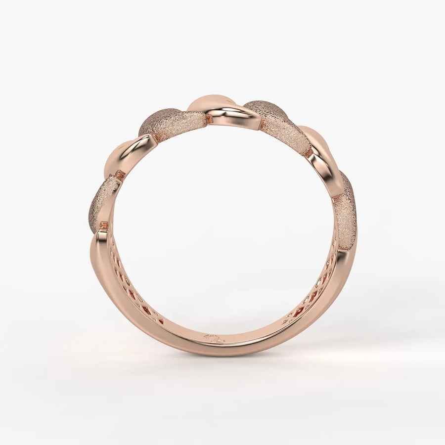 Zyra Wave Texture Statement Ring