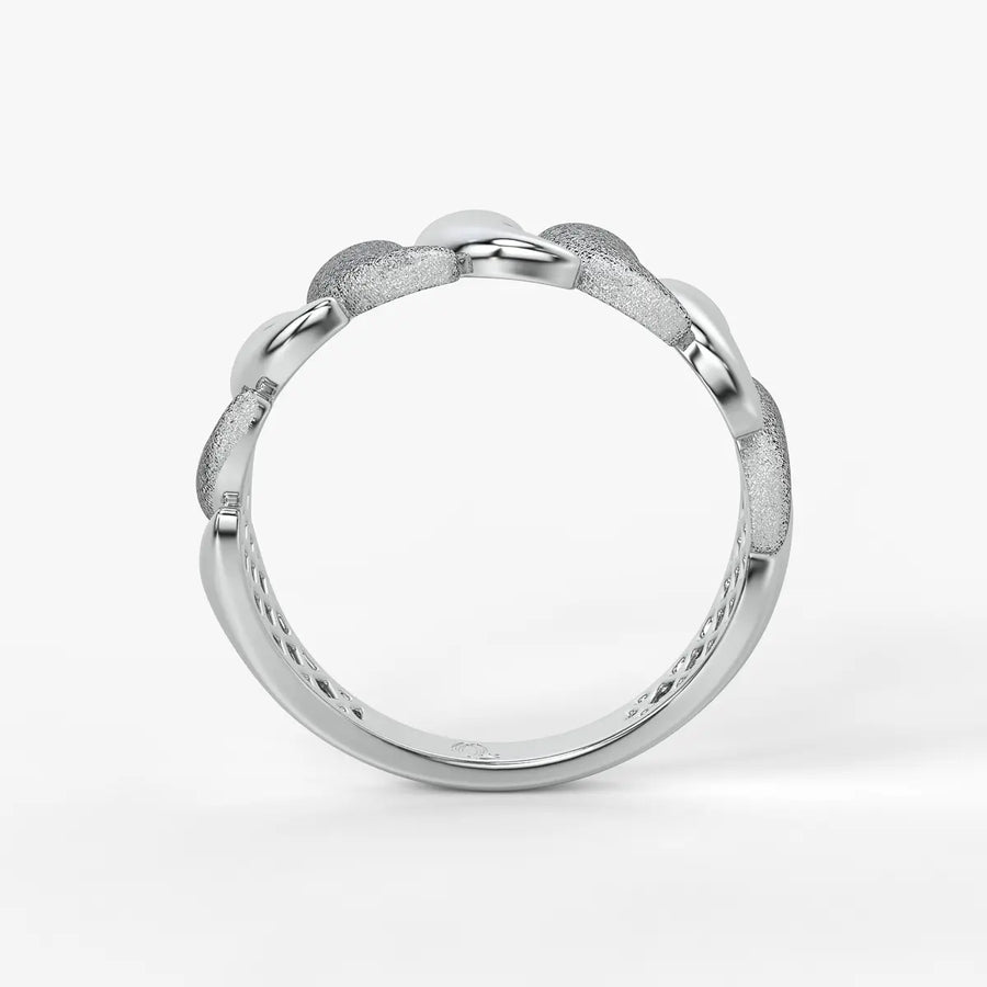 Zyra Wave Texture Statement Ring