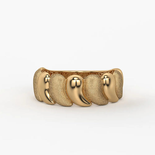 Zyra Wave Texture Statement Ring