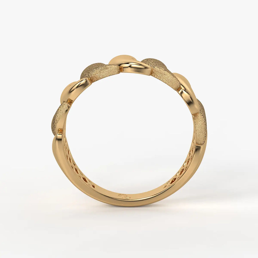 Zyra Wave Texture Statement Ring