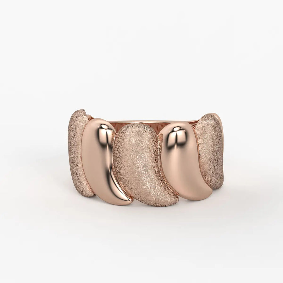 Lunetra Layered Petal Statement Ring