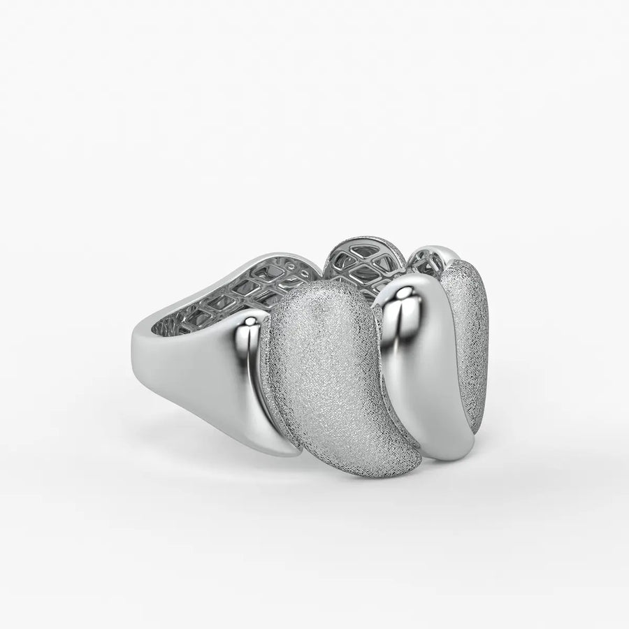 Lunetra Layered Petal Statement Ring