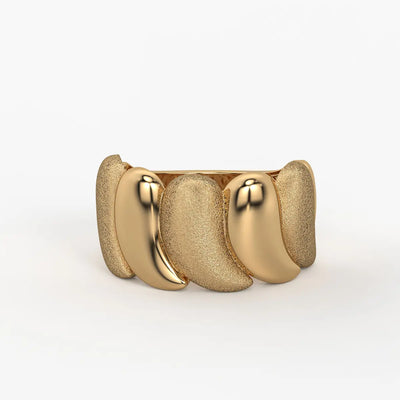 Lunetra Layered Petal Statement Ring