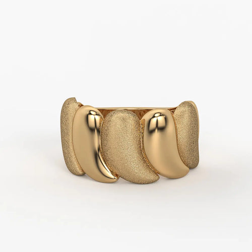 Lunetra Layered Petal Statement Ring