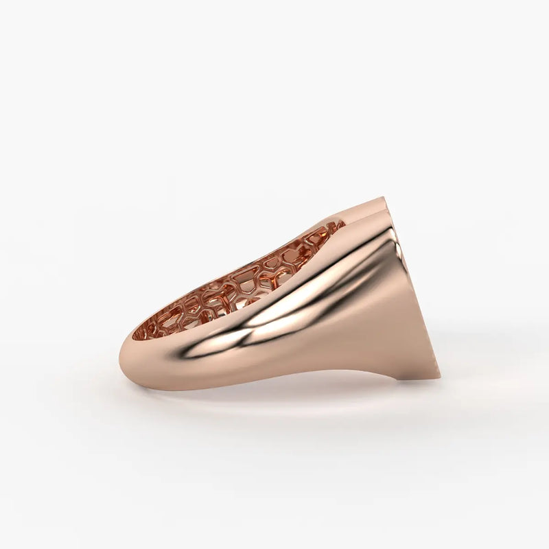 Avelisse Textured Heart Signet Ring