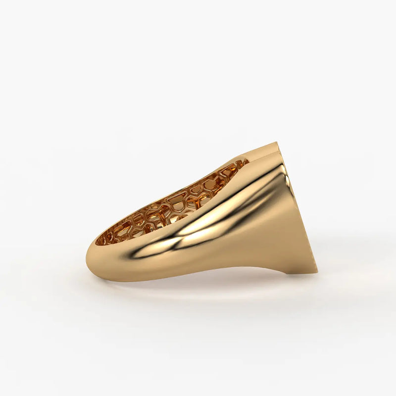 Avelisse Textured Heart Signet Ring