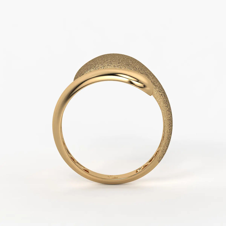 Elowen Textured Dome Designer Ring