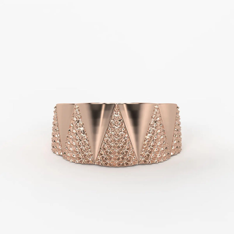 Pyramid Stack Statement Ladies Ring