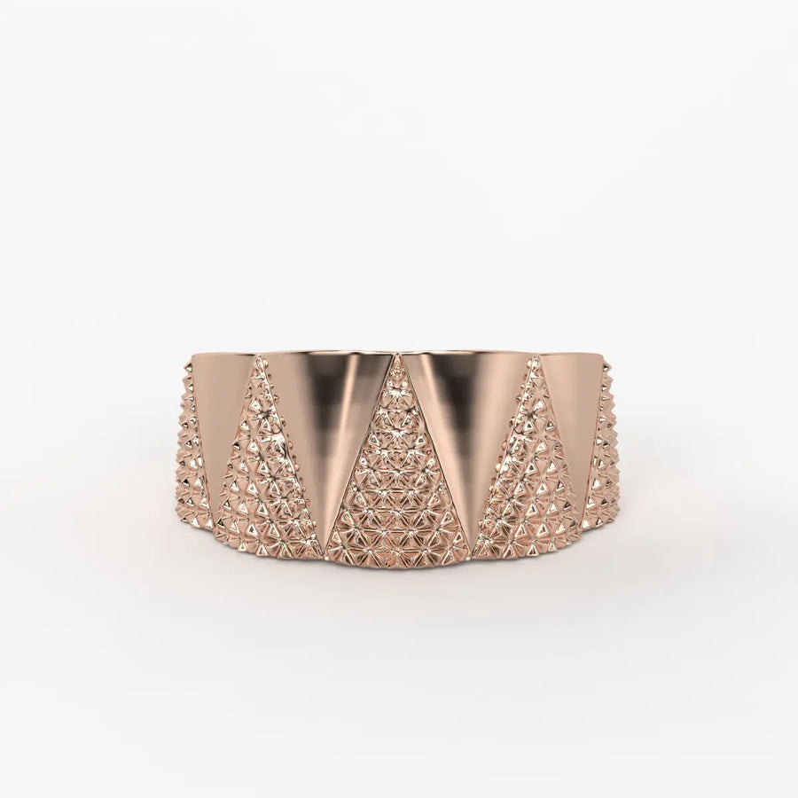 Pyramid Stack Statement Ladies Ring