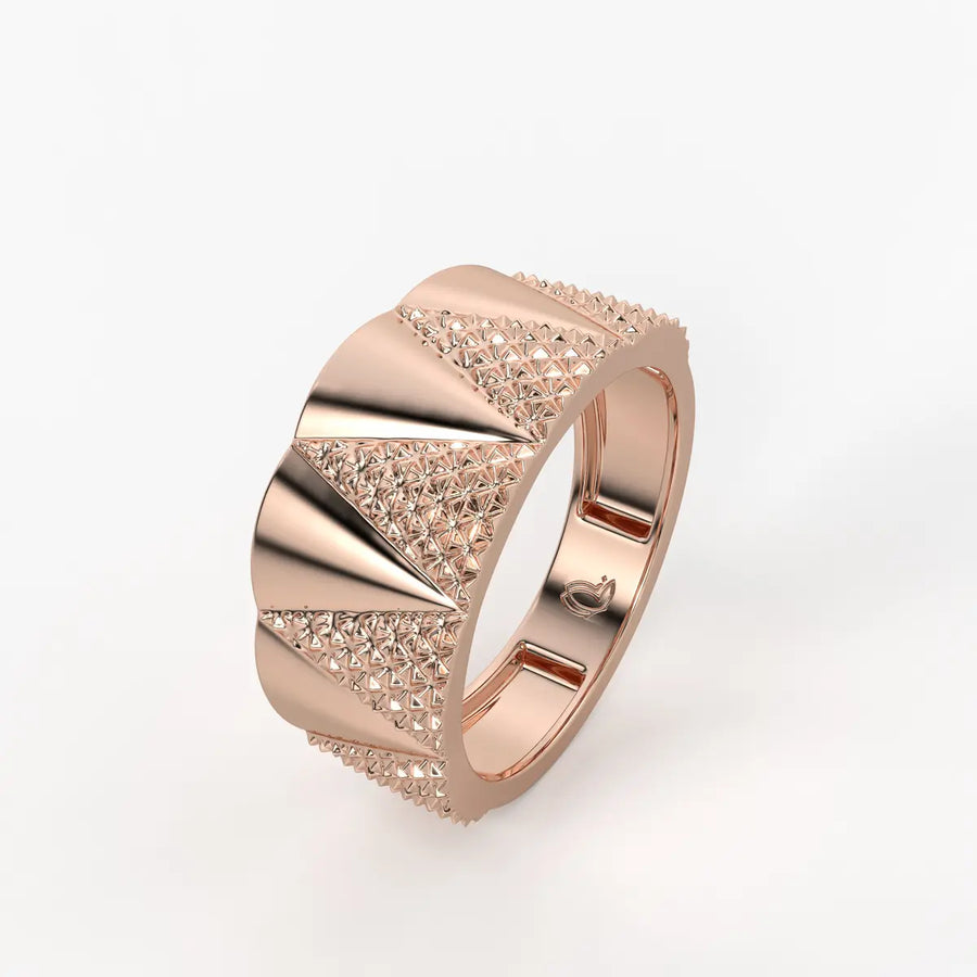 Pyramid Stack Statement Ladies Ring