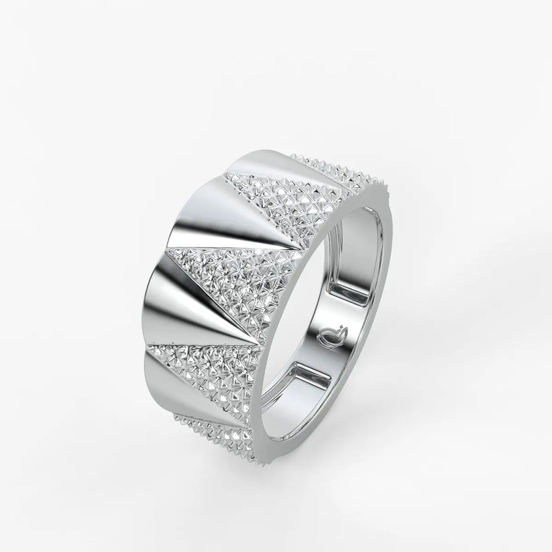 Pyramid Stack Statement Ladies Ring