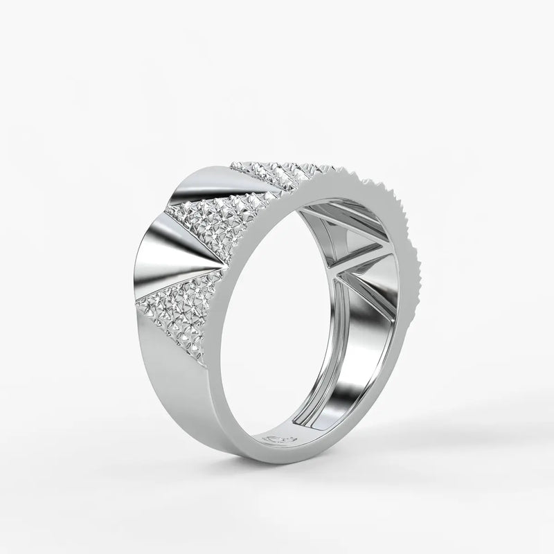 Pyramid Stack Statement Ladies Ring
