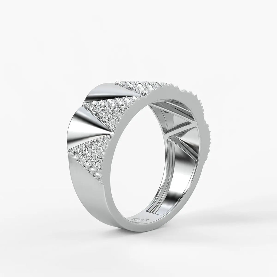 Pyramid Stack Statement Ladies Ring
