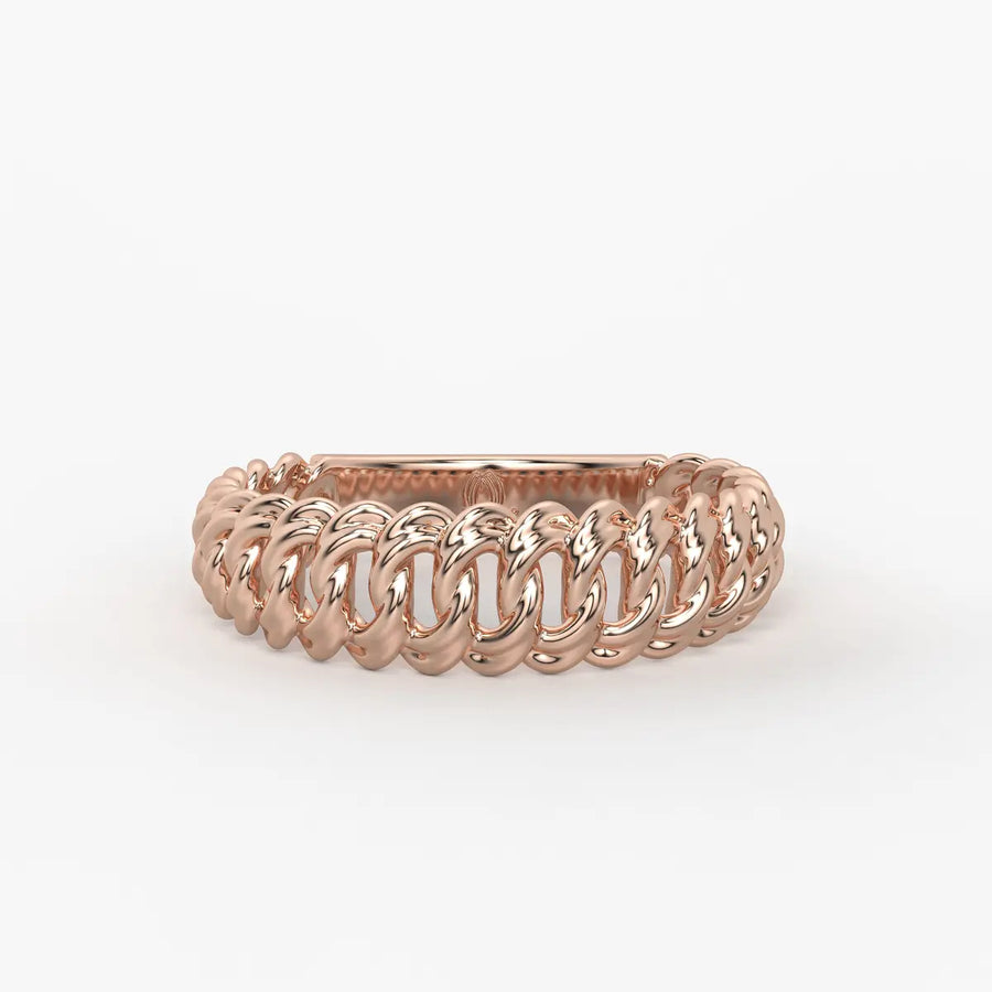 Rope Twist Classic Ladies Ring