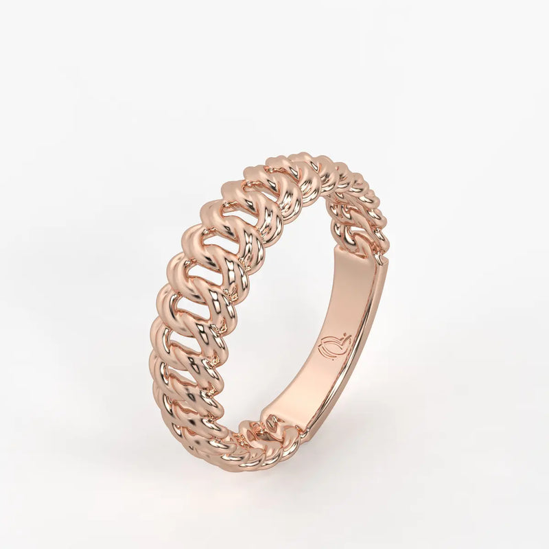 Rope Twist Classic Ladies Ring