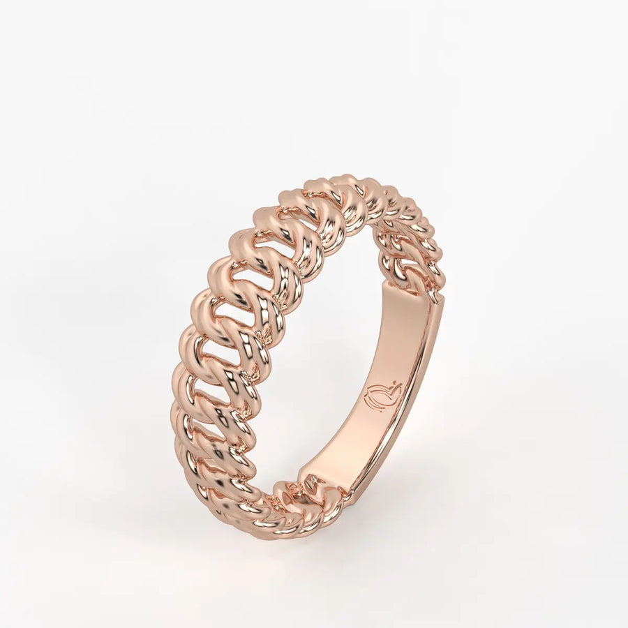 Rope Twist Classic Ladies Ring