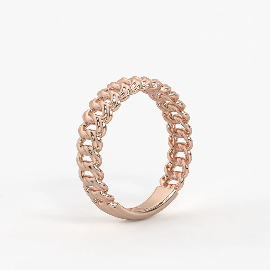 Rope Twist Classic Ladies Ring