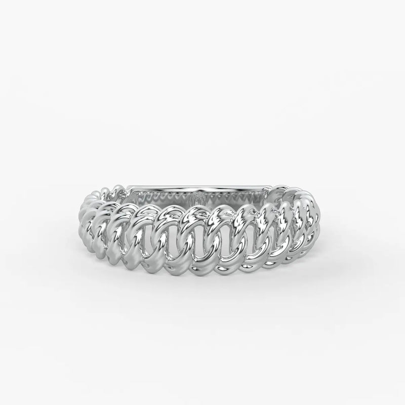 Rope Twist Classic Ladies Ring