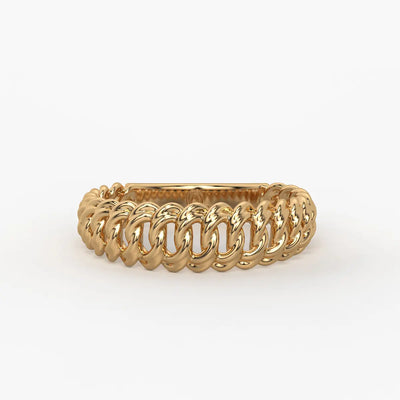 Rope Twist Classic Ladies Ring