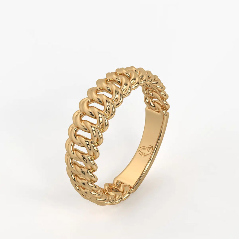 Rope Twist Classic Ladies Ring