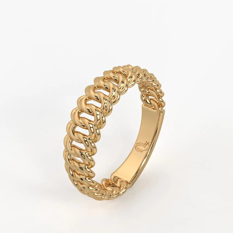 Rope Twist Classic Ladies Ring