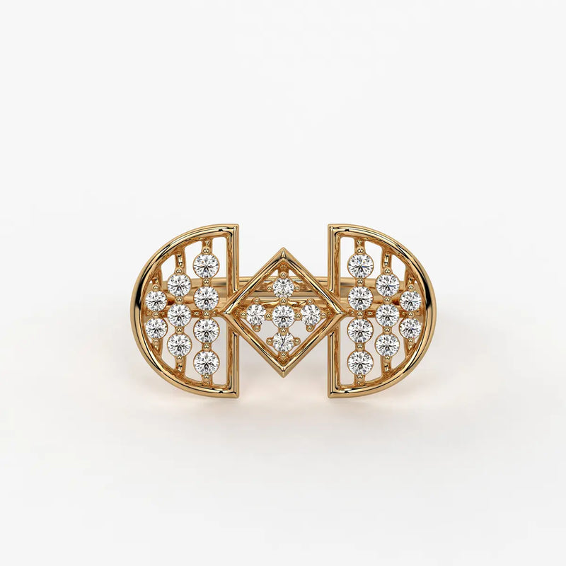 Ornixa Dual Arc Diamond Statement Ring