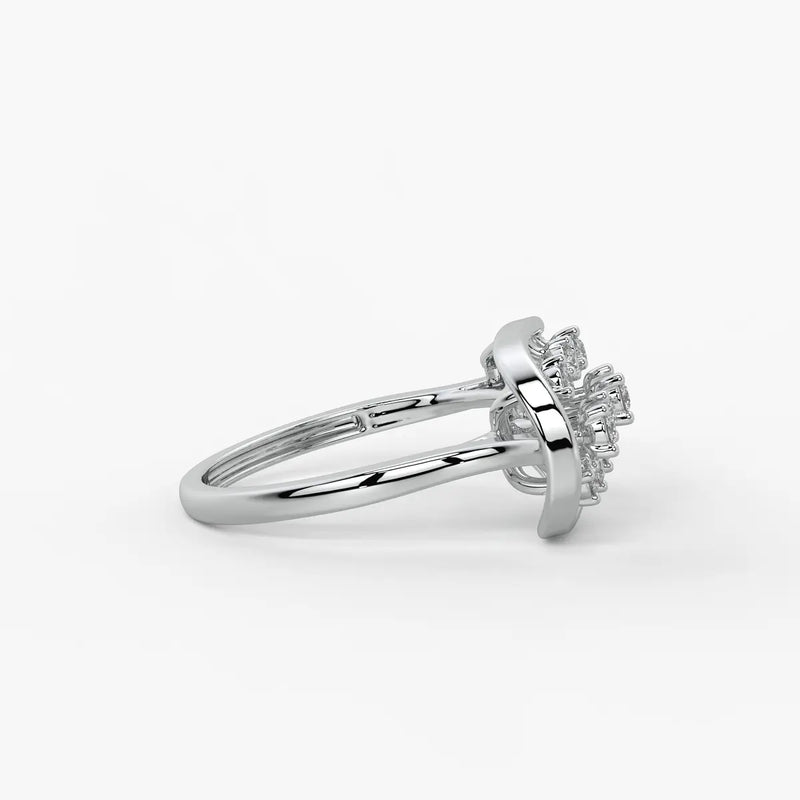 Elowen Leafdrop Diamond Statement Ring