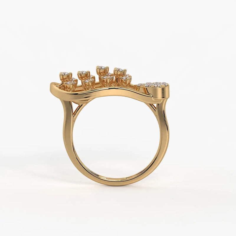Elowen Leafdrop Diamond Statement Ring