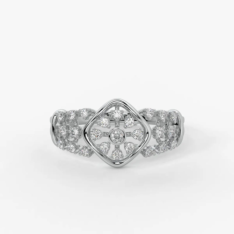 Averelle Lattice Bloom Diamond Ring