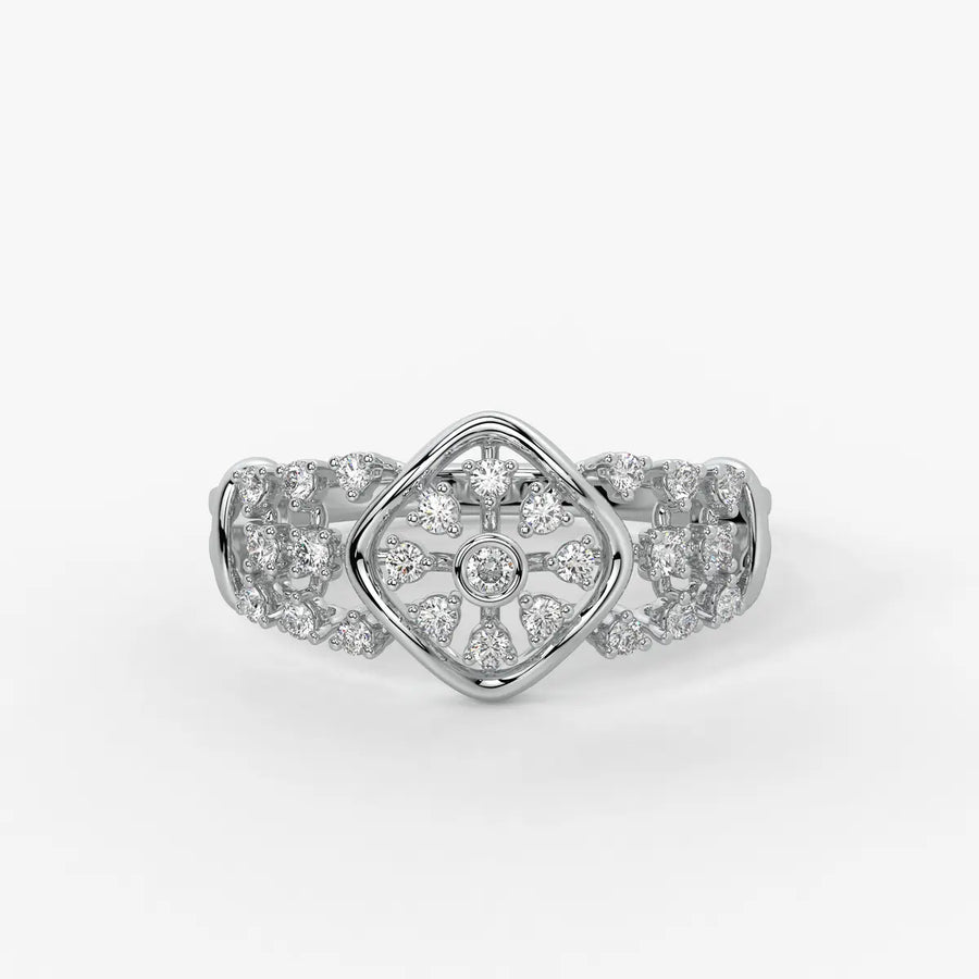 Averelle Lattice Bloom Diamond Ring