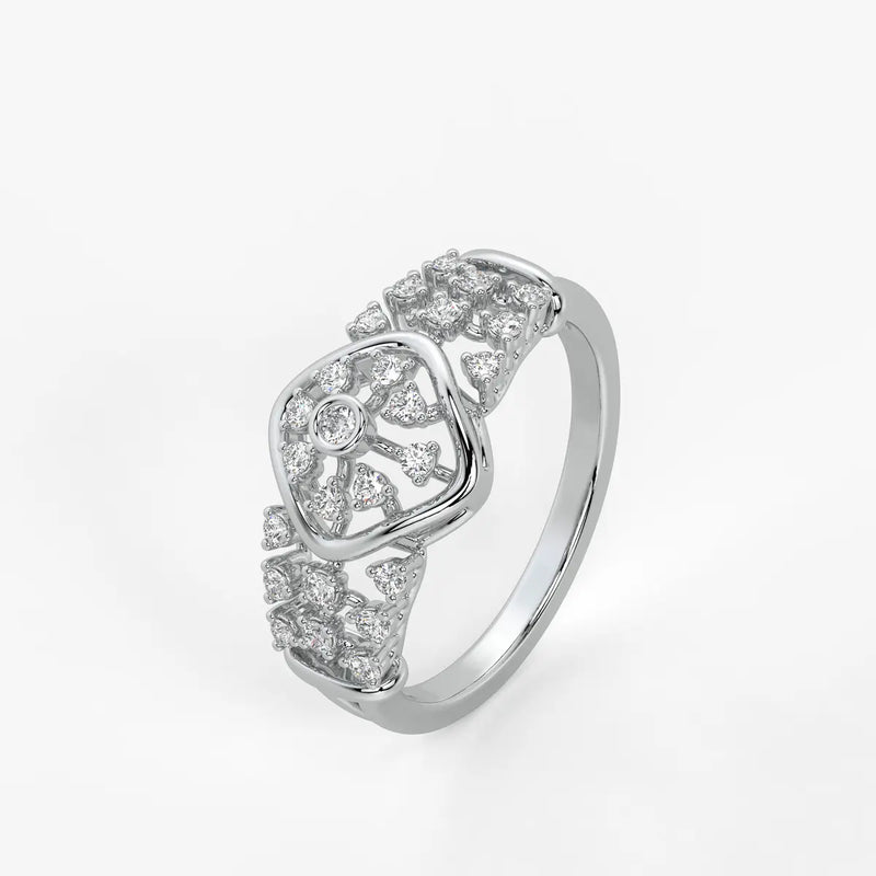 Averelle Lattice Bloom Diamond Ring