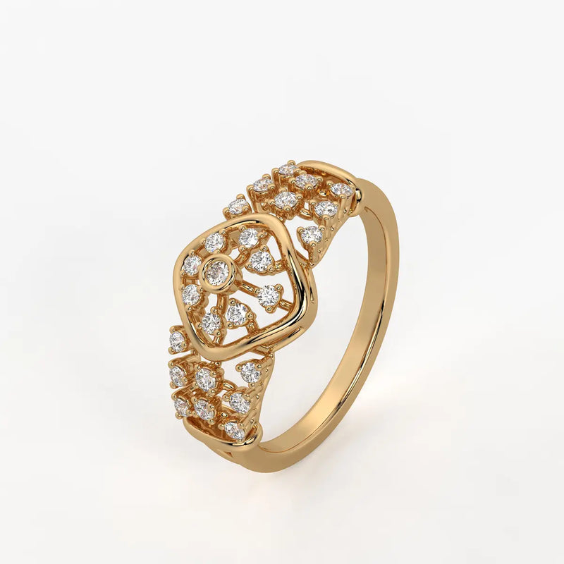 Averelle Lattice Bloom Diamond Ring