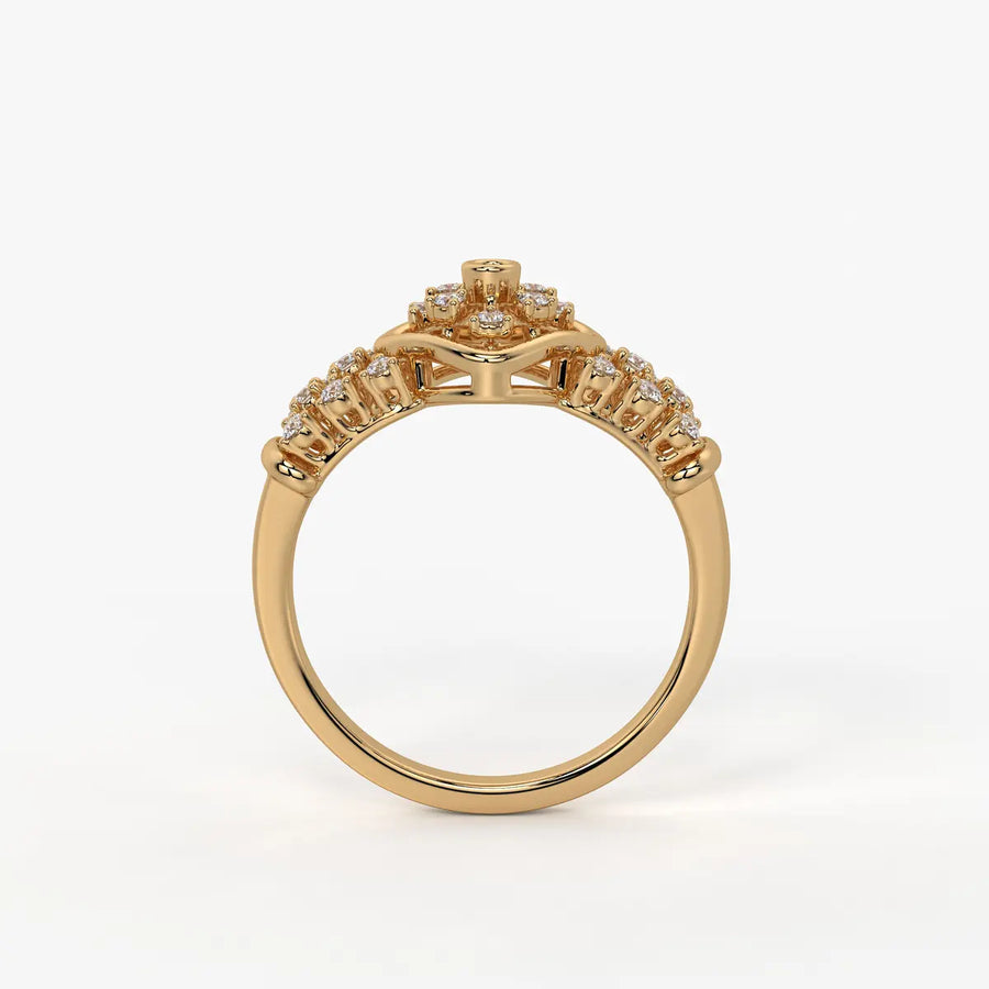 Averelle Lattice Bloom Diamond Ring