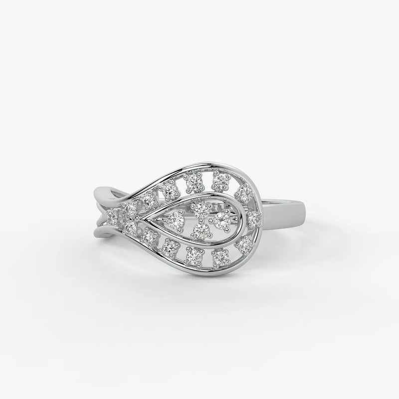 Aurevia Bloom Teardrop Diamond Ring