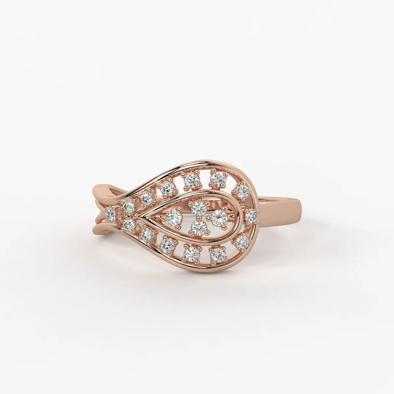 Aurevia Bloom Teardrop Diamond Ring