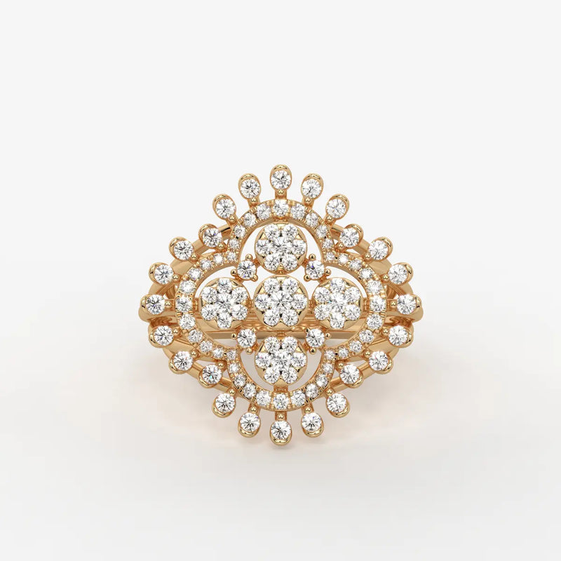 Celestara Medallion Diamond Ring