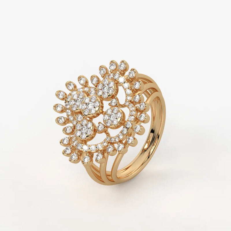 Celestara Medallion Diamond Ring
