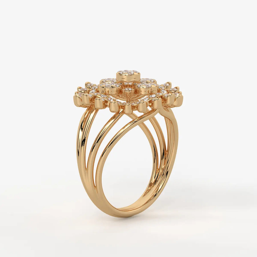 Celestara Medallion Diamond Ring