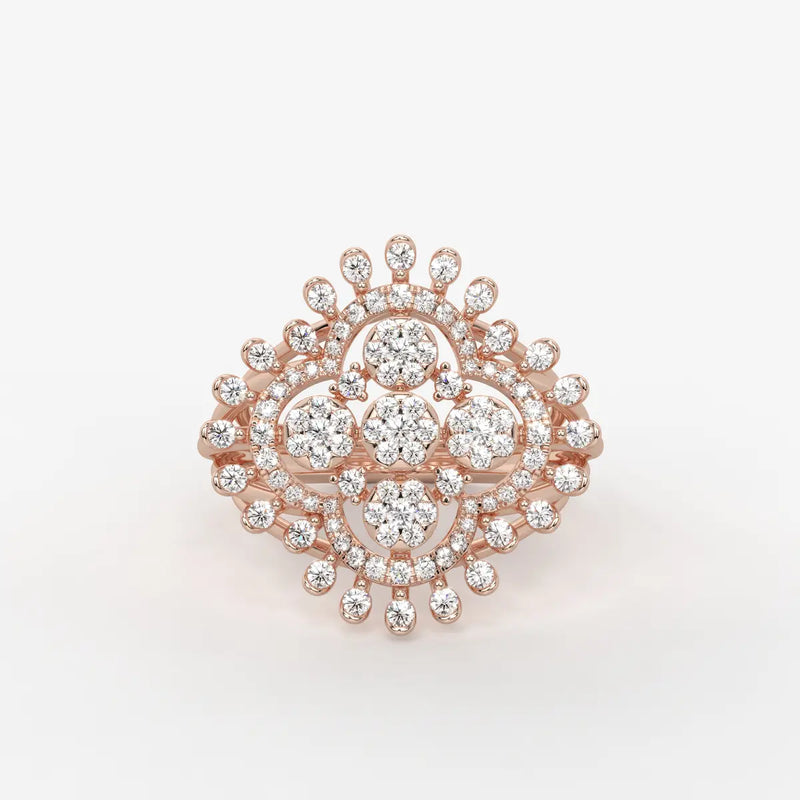 Celestara Medallion Diamond Ring