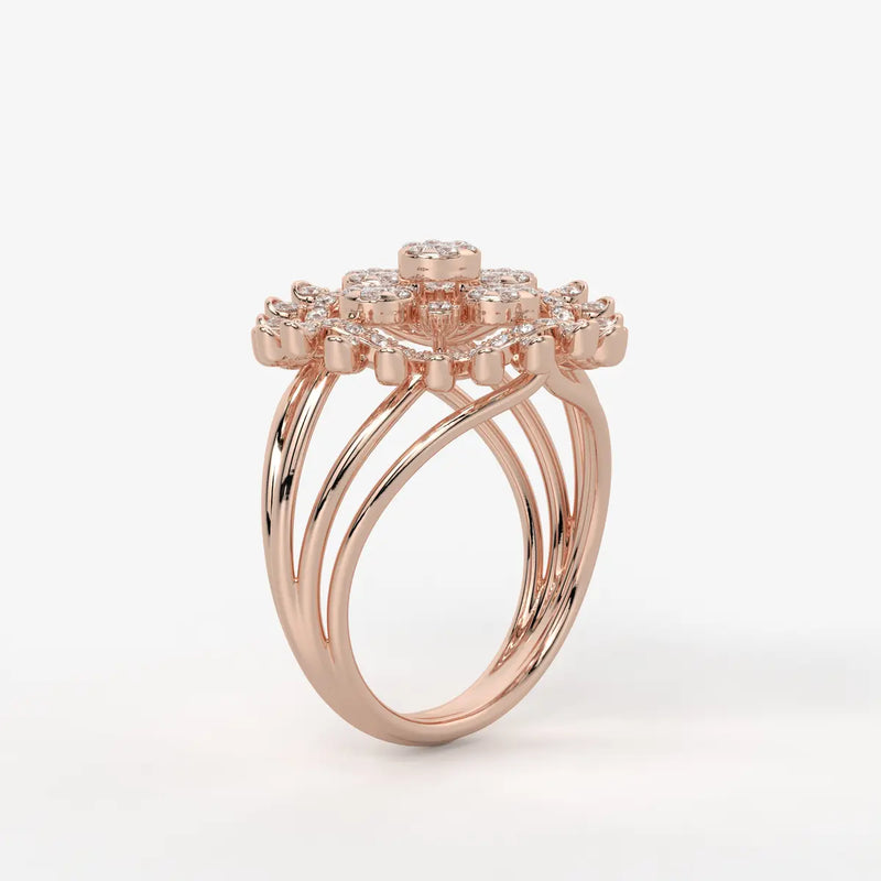 Celestara Medallion Diamond Ring