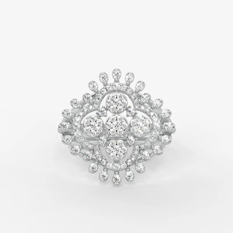 Celestara Medallion Diamond Ring