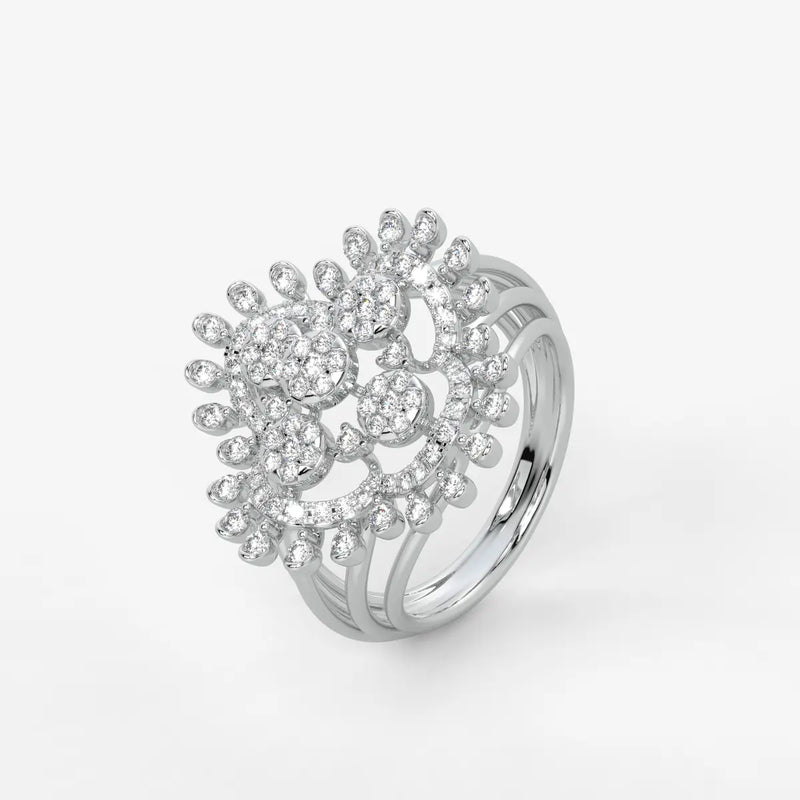 Celestara Medallion Diamond Ring