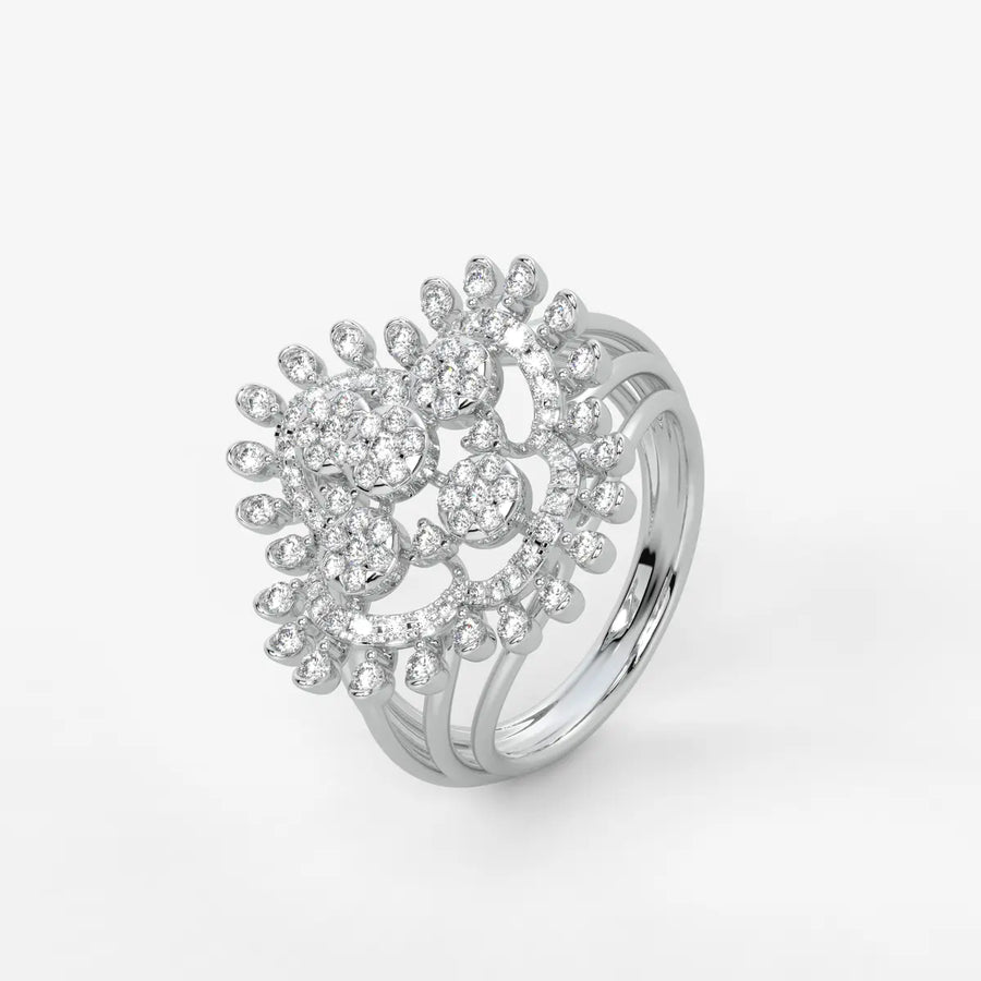 Celestara Medallion Diamond Ring
