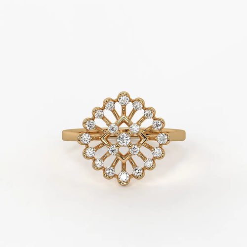 Aarohi Starburst Floral Ring
