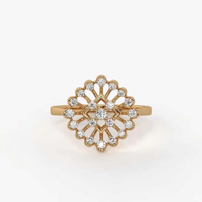 Aarohi Starburst Floral Ring